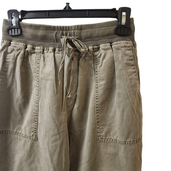 Habitual Green Cargo Jogger Pants Women's XS Soft Pull On Vetiver Tencel Blend - Picture 2 of 9